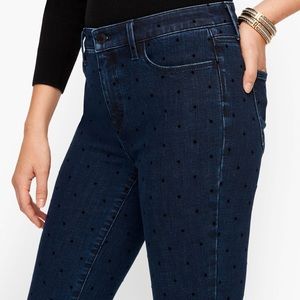 NWT Talbots Flawless High Waist Dot Detail Ankle Jeggings Size 14 Modern Classic